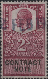 Stamp: Contract Note George V 2/- (United Kingdom: Revenue Stamps ...