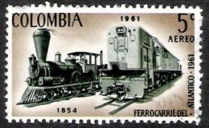 Steam 1854 and diesel locomotive 1961