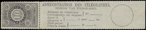 Stamp Telegraph Receipt Stamp with label (Belgium(Telegraph
