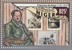 Francisco de Goya with palette