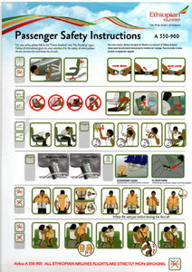 Safety Card: A 350-900 (Ethiopian Airlines, EthiopiaCol:ETH-ET-0021