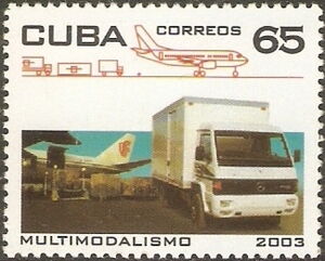 Airplane and delivery van