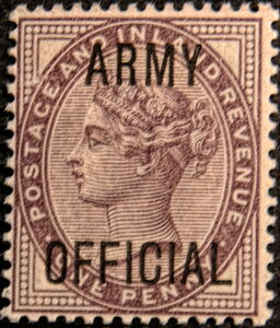 Queen Victoria (1819-1901) - Overprint - ARMY OFFICIAL