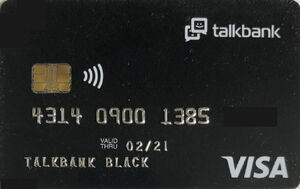 Bank Card: Talkbank Black (Talkbank, RussiaCol:RU-VI-2132.02