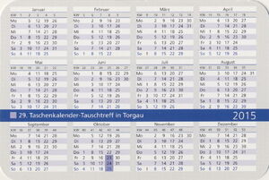 Pocket Calendar: Hinterm Weserteich - 8/10 (Germany, Federal Republic