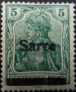 Germania, overprint 'Sarre'