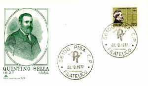 Quintino Sella (green vignette)