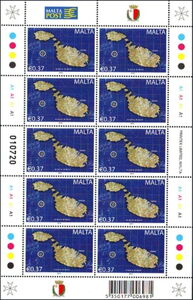 Outline map of Malta and Gozo