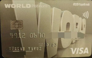Bank Card: World Platinum (Yapi Kredi Bankasi, Türkiye (Turkey)Col:TR ...