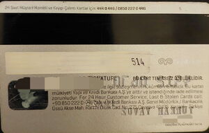 Bank Card: World Platinum (Yapi Kredi Bankasi, Türkiye (Turkey)Col:TR ...