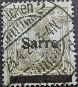 Germania, overprint 'Sarre'