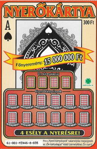 Szerencsejáték regisztráció ábrázolása