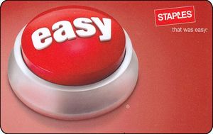Gift Card Easy Red Staples United States Of America Easy