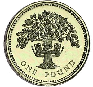 Coin: 1 Pound (Oak Tree of England) (United Kingdom of Great Britain ...