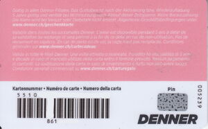 Geschenkkarte: Blue Card (Denner, Schweiz(Denner) Col:CH-DEN-006-20