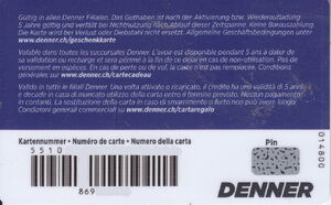 Geschenkkarte: Light Blue Card (Denner, Schweiz(Denner) Col:CH-DEN-008-100