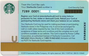 Gift Card: Thank You (Starbucks, Philippines(Thank You) Col:PH-S