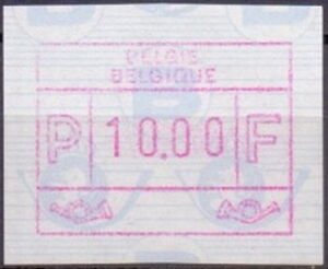 Stamp: ATM label on safety paper België-Belgique (Belgium(ATM Labels ...