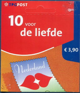 Kissing lips made of two hearts