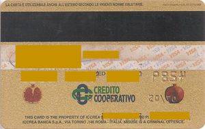 Carta Bancaria Banca Di Credito Cooperativo Visa Gold