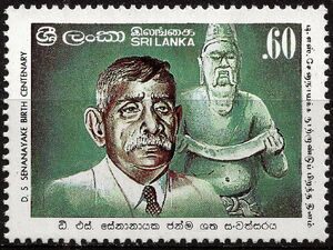 Selo: Senanayake & Statue (Sri Lanka(Birth Centenary of DS Senanayake ...