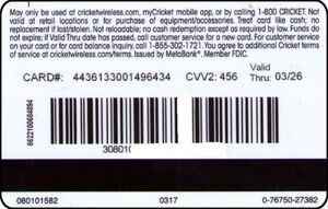 Service Payment Card