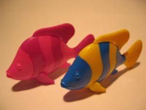 Meal Toy: Pink fish (Kinder Surprise, Europe) (Kinder - Fish) Col:K94-14a