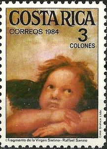 Detail from Sistine Madonna by Raphael