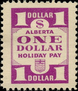 Numeral and Coat of Arms of Alberta