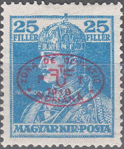 Red overprint on Mi. HU216