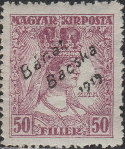 Overprint: 'Bánát Bácska 1919'