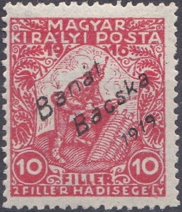 Overprint: 'Bánát Bácska 1919'