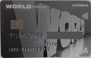 Bank Card: World Platinum (Yapi Kredi Bankasi, Türkiye (Turkey)Col:TR ...