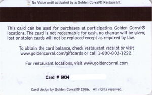 Gift Card: Golden Corral (Restaurants, United States of America(Golden ...