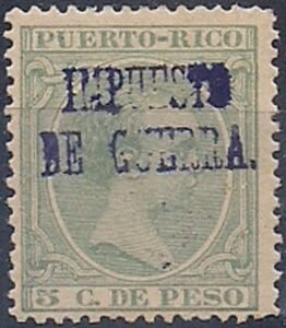 King Alfonso XIII overprinted