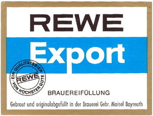 Drink Label: REWE Export (Brauerei Gebr. Maisel Bayreuth, Germany ...