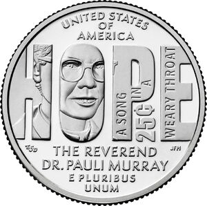 Coin: 25 Cents / Quarter (Rev. Dr. Pauli Murray) (United States of