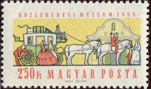 Mail Coach in Front of Building