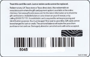 Gift Card: Thanks a Bunch (Tesco, United Kingdom of Great Britain &  Northern Ireland(Tesco) Col:GB-TESCO-164-SVG151950 💳