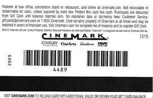 Gift Card: Celebrate (Cinemark, United States of America(Cinemark) Col