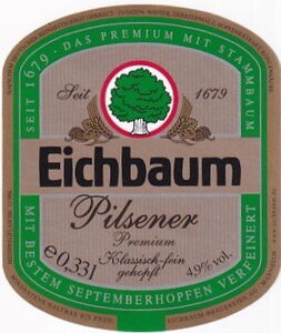 Flaschenetikett: Eichbaum Pilsener (Privatbrauerei Eichbaum GmbH & Co ...