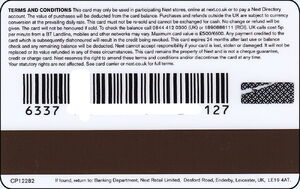 Gift Card: next GIFTCARD (Next, United Kingdom of Great Britain ...
