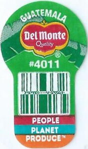 Fruit Sticker: Del Monte #4011 People Planet Produce (GuatemalaCol:GT ...