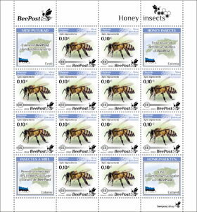 Stamp: Insects (Estonia: Cinderella Stamps(Honey Insects) Col:EE-BP ...