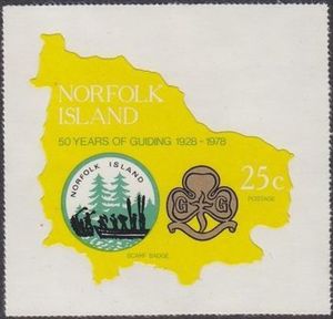 Norfolk Guides' Scarf Badge and Trefoil