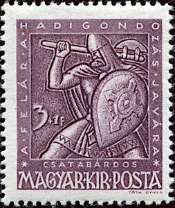 Warrior with shield and battle axe