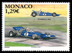 Stamp: Tyrrell 003 (Monaco(Legendary Race Cars) Mi:MC 3677,Sn:MC 3173 ...