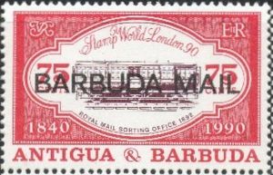 Travelling Post Office Sorting Van, 1892 - Overprinted