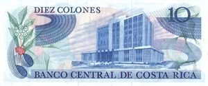 Banknote: 10 Colones (Costa Rica(1968-1992 Issue) Wor:P-237a.2