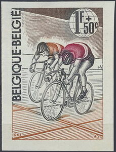 Stamp: Track speed race (Belgium(Cycling Association) Bel:BE 1255ND 📮